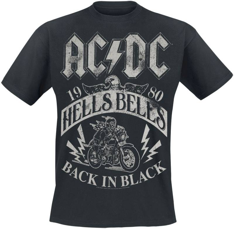 AC/DC T-Shirt - Hells Bells 1980 - Heavyweight - S bis 5XL - für Männer - Größe 5XL - schwarz  - Lizenziertes Merchandise! von AC/DC