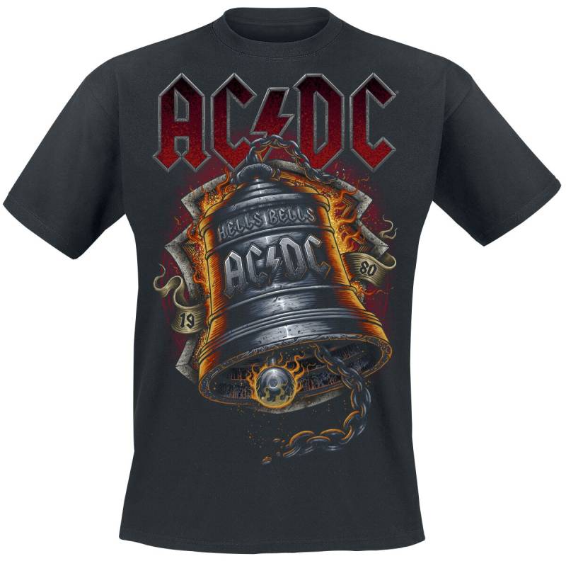 AC/DC T-Shirt - Hells Bells Flames - S bis 5XL - für Männer - Größe XXL - schwarz  - EMP exklusives Merchandise! AC/DC T-Shirt - Hells Bells Flames - S bis 5XL - für Männer - Größe XXL - schwarz  - EMP exklusives Merchandise! von AC/DC