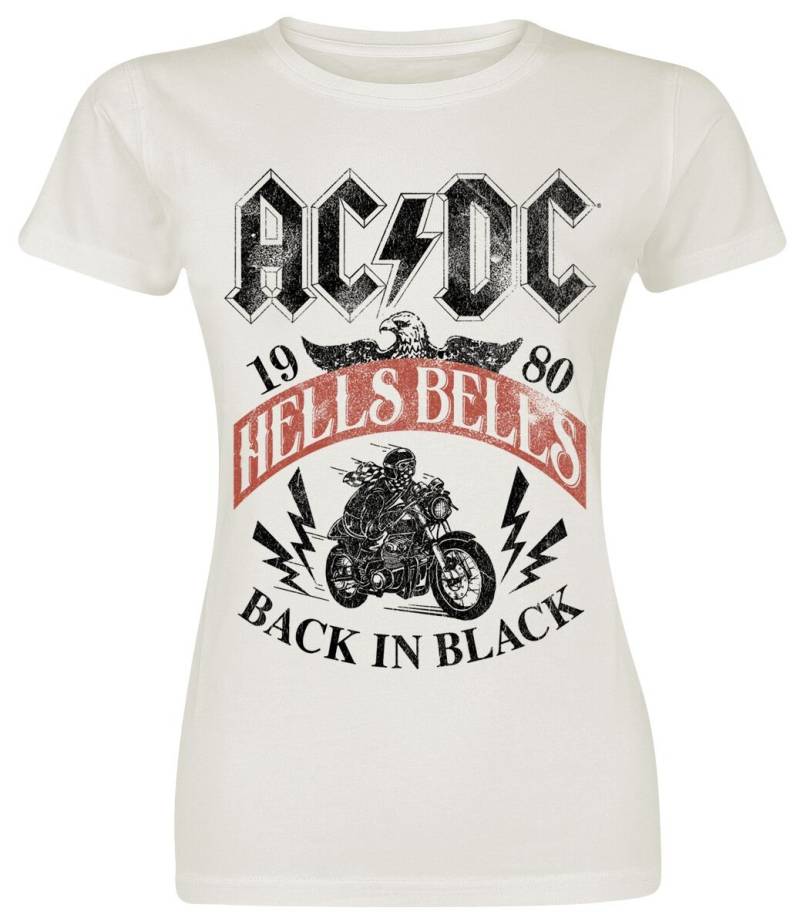 AC/DC T-Shirt - Hells Bells - S bis XXL - für Damen - Größe M - altweiß  - Lizenziertes Merchandise! von AC/DC