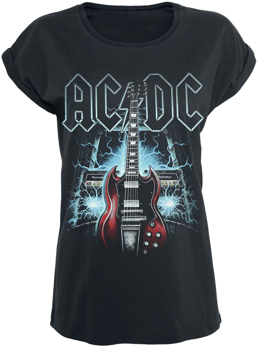 AC/DC T-Shirt - High Voltage Guitar - S bis 5XL - für Damen - Größe 3XL - schwarz  - Lizenziertes Merchandise! von AC/DC