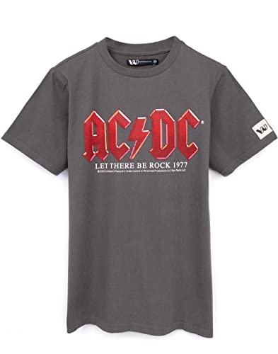 AC/DC T-Shirt Kinder Mädchen Jungen Let There Be Rock Charcoal Album Band Top 3-4 Jahre von AC/DC
