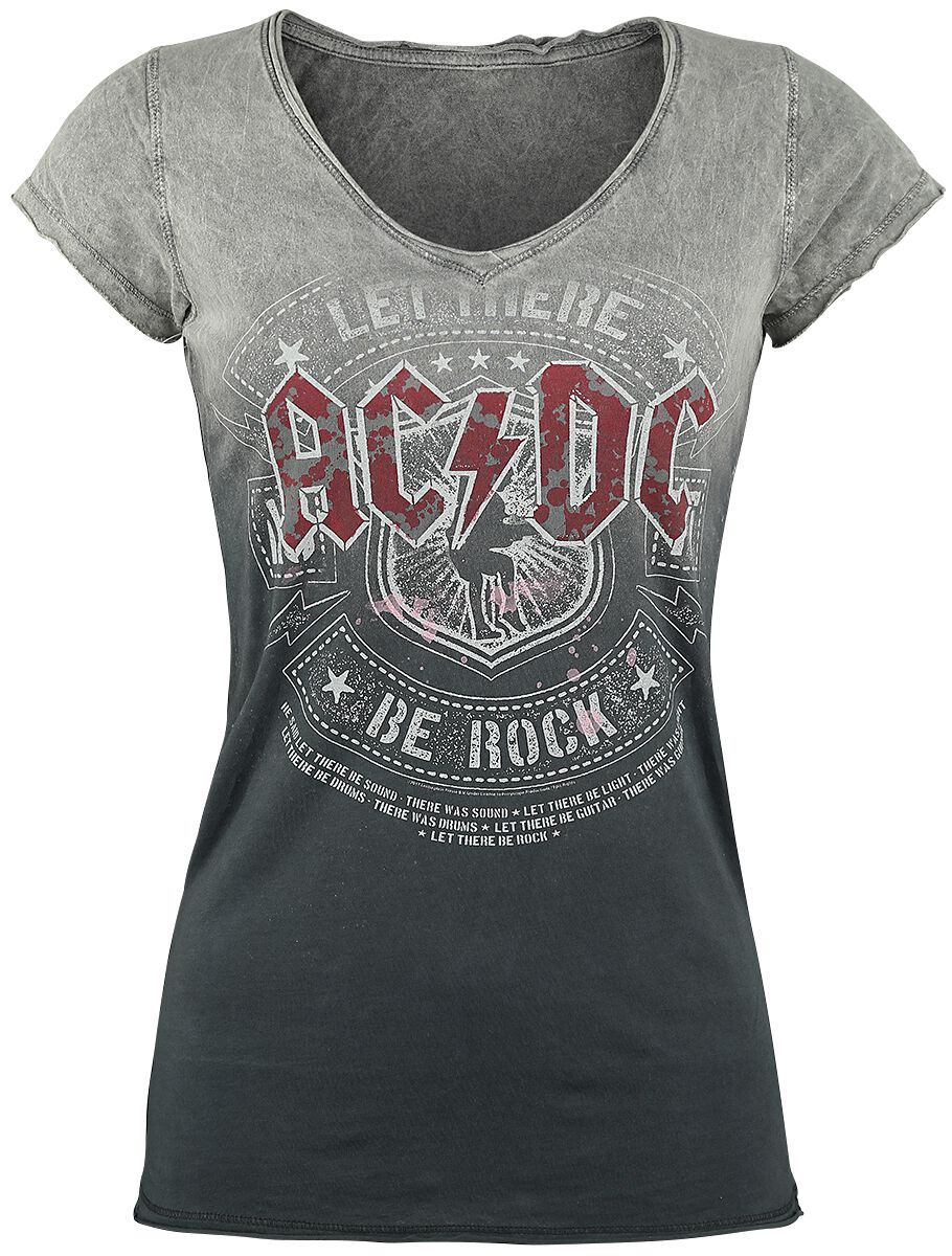 AC/DC T-Shirt - Let there be Rock - S bis 4XL - für Damen - Größe L - grau/dunkelgrau  - EMP exklusives Merchandise! von AC/DC