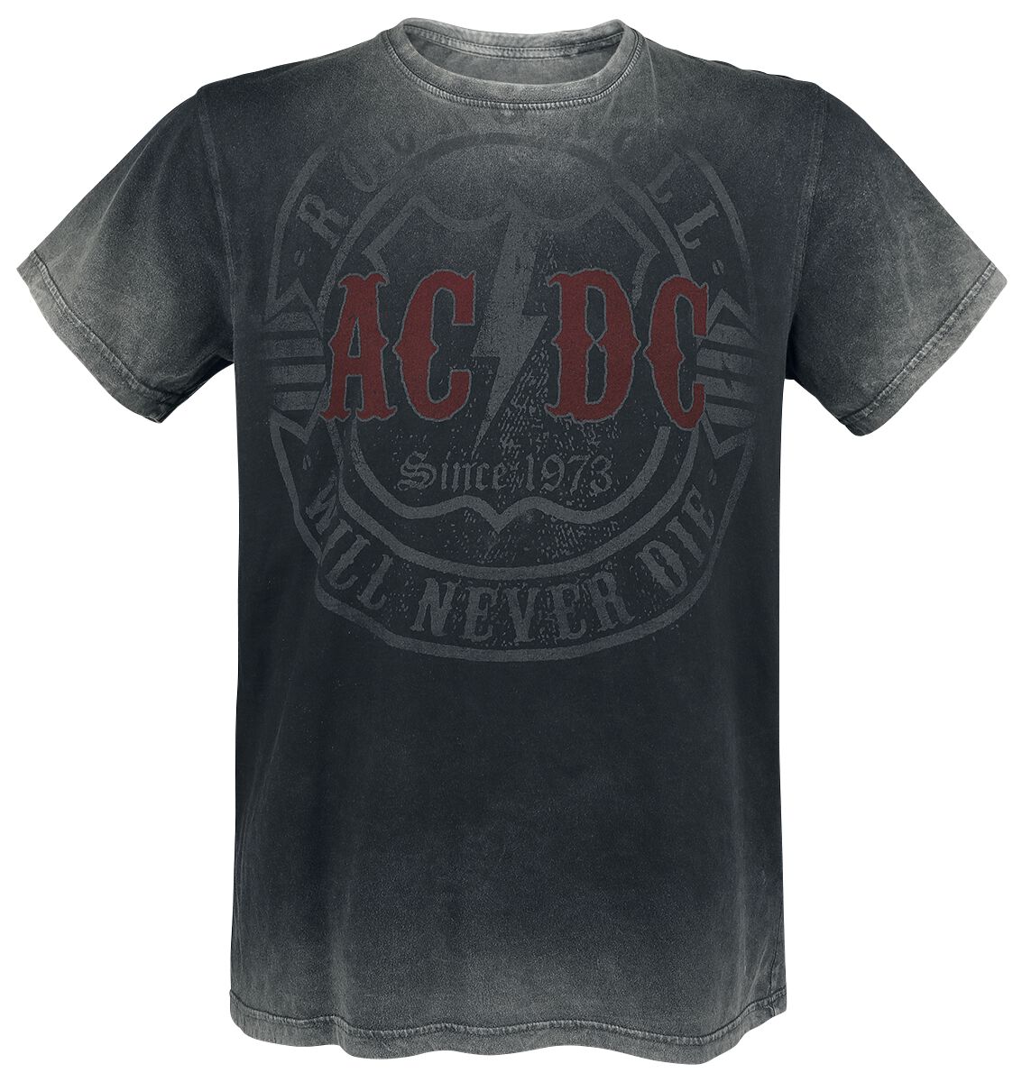 AC/DC T-Shirt - Rock & Roll - Will Never Die - M bis 4XL - für Männer - Größe M - dunkelgrau  - EMP exklusives Merchandise! von AC/DC