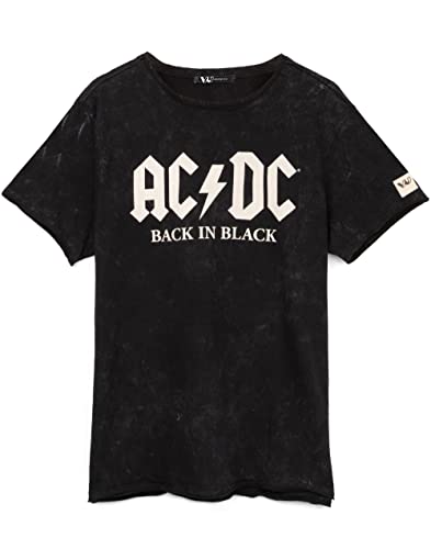 AC/DC T-Shirt Unisex Männer Frauen zurück in Schwarzes Albumband Schwarz Top L von AC/DC