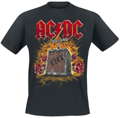 AC/DC TNT Explosion Männer T-Shirt schwarz XL 100% Baumwolle Band-Merch, Bands von AC/DC