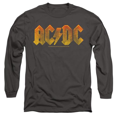 AC/DC Unisex Gradient Logo Mens Long Sleeve T-Shirt, anthrazit, XL von AC/DC