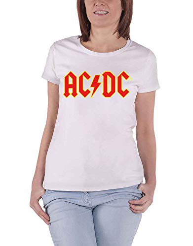 ACDC Damen ACDCTSP02LW T-Shirt, weiß, Small von AC/DC