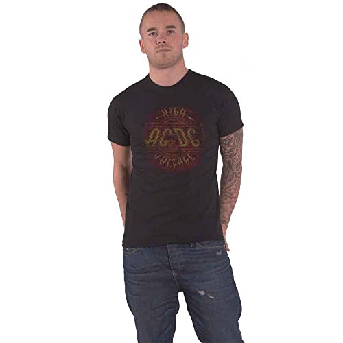 ACDC Herren Ac/dc High Voltage Vintage T-Shirt, Schwarz (Black Black), X-Large von AC/DC