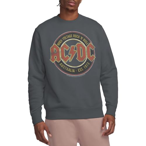 ACDC Unisex Est. '73 Crew Sweatshirt, anthrazit, XXL von AC/DC
