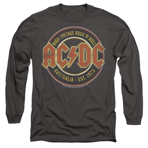 ACDC Unisex Est. '73 Mens Long Sleeve T-Shirt, anthrazit, M von AC/DC