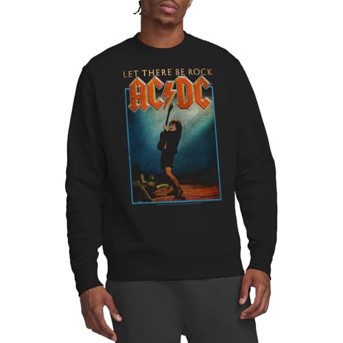 ACDC Unisex Let There Be Rock Crew Sweatshirt, Schwarz, XXL von AC/DC