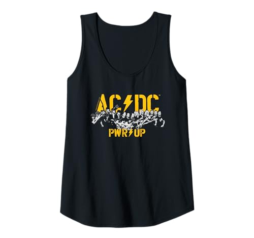 Damen AC/DC Rock Music Band PWRUP Portrait Motion Tank Top von F4nt4stic