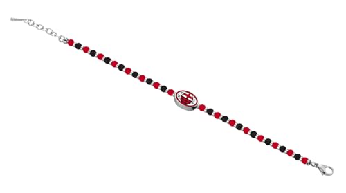 AC Milan LOWELL Armband aus Stahl mit Natursteinen, verstellbar, Taglia Unica, Stein, Kein Edelstein von AC Milan