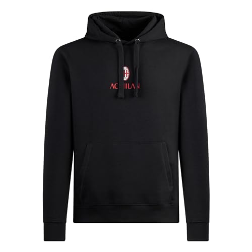 AC Milan Unisex Classic Crest Black_Man Kapuzenpullover, Kornstein, L von ACM 1899