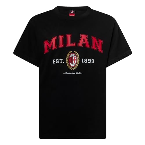 AC Milan Unisex College Collection T-Shirt, Schwarz, L von ACM 1899