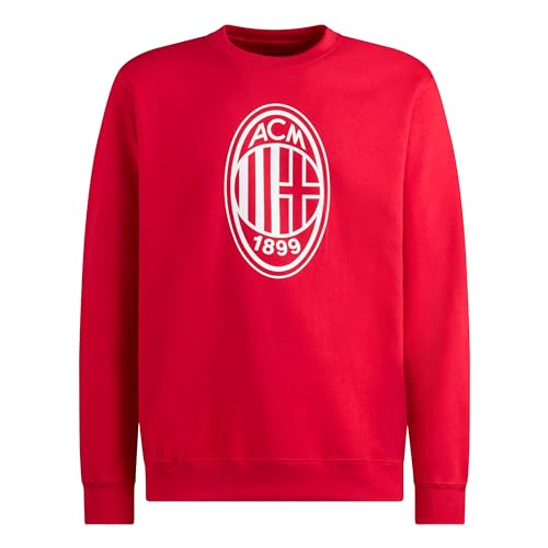 AC Milan Unisex Crewneck Monochrome red Pullover, Kornstein, XL von ACM 1899