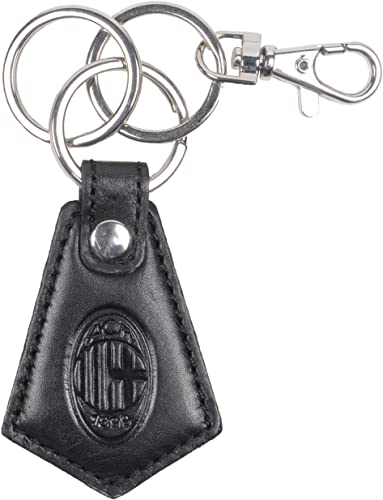 Schlüsselanhänger aus Leder Rombo Offizielles Produkt MILAN 143183, Schwarz, Taglia unica von ACM 1899