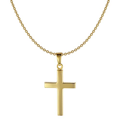 ACALEE Halskette mit Kreuz aus Gold 333/8 Karat zauberhafter Halsschmuck für Frauen, elegante Geschenkidee für Damen, 20-1210-42 42 cm von ACALEE