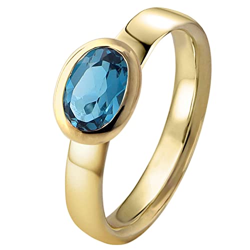 ACALEE Topas Ring Gold 333 / 8K Echt Topas London Blau 90-1016-03-55 Ringgröße 55/17,5 von ACALEE