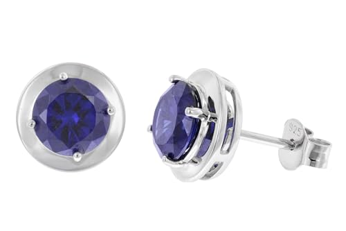 Acalee Damen-Ohrringe 925 Silber Ohrstecker Zirkonia Tanzanitblau 70-1049-06 von ACALEE