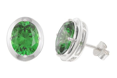 Acalee Damen-Ohrringe 925 Silber Zirkonia-Ohrstecker Arcticgrün 70-1051-12 von ACALEE
