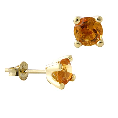 Acalee Damen-Ohrringe Gold 333 / 8K Ohrstecker Citrin zauberhafter Ohrschmuck, elegante Geschenkidee für Frauen, edler Geburtsstein, 70-1015-06 von ACALEE