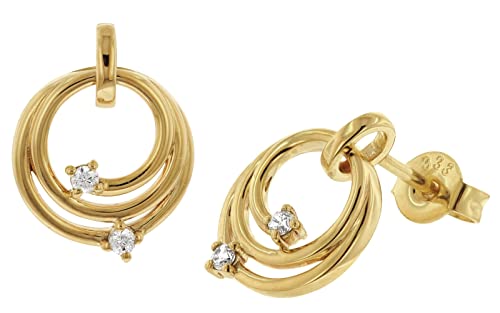 Acalee Damen-Ohrringe Gold 333 Zirkonia-Ohrstecker modischer Ohrschmuck, elegante Geschenkidee für Frauen, Schmuck aus Echtgold 70-1043 von ACALEE