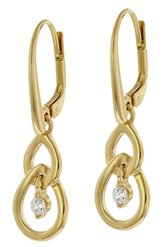 Acalee Damen-Ohrringe Ohrhänger Gold 333 mit Zirkonia zauberhafter Ohrschmuck, elegante Geschenkidee für Frauen, Schmuck aus Echtgold 70-1033 von ACALEE