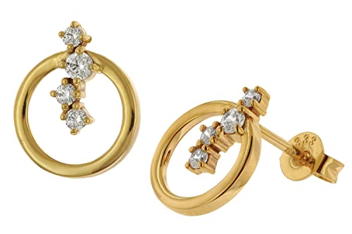 Acalee Damen-Ohrstecker Gold 333 Ohrringe mit Zirkonia modischer Ohrschmuck, elegante Geschenkidee für Frauen, Schmuck aus Echtgold 70-1045 von ACALEE