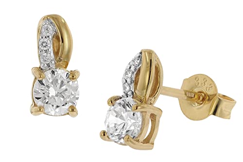 Acalee Damen-Ohrstecker Ohrringe Gold 333 mit Zirkonias zauberhafter Ohrschmuck, elegante Geschenkidee für Frauen, Schmuck aus Echtgold 70-1035 von ACALEE