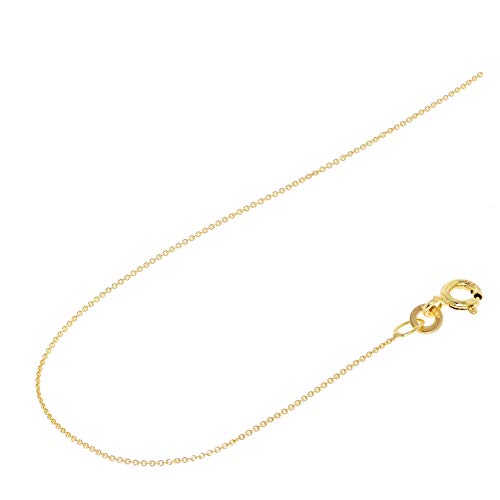 Acalee Halskette 333 Gold / 8 Karat Anker-Kette 0,8 mm eleganter Halsschmuck aus Echtgold für Damen, wunderschöne Geschenkidee, 10-1008-38 38 cm von ACALEE