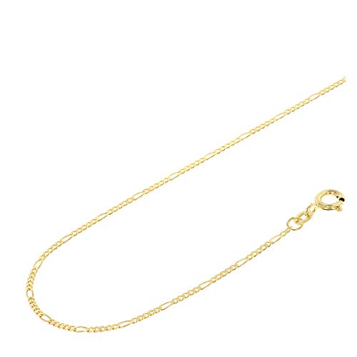 Acalee Halskette 333 Gold / 8 Karat Figaro-Kette 1,5 mm eleganter Halsschmuck aus Echtgold für Damen, wunderschöne Geschenkidee, 10-4015-50 50 cm von ACALEE