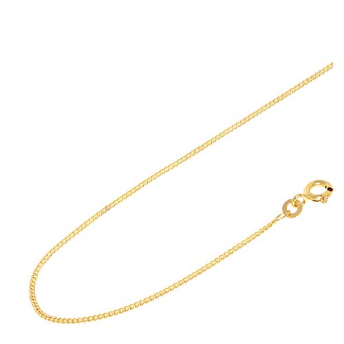 ACALEE Halskette 333 Gold / 8 Karat Panzer-Kette 1,4 mm eleganter Halsschmuck aus Echtgold für Damen, wunderschöne Geschenkidee, 10-3014-38 38 cm von ACALEE