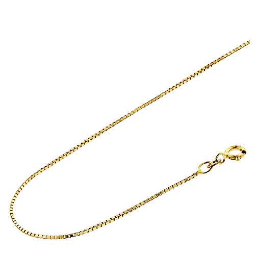 Acalee Halskette 333 Gold / 8 Karat Venezianer-Kette 0,9 mm eleganter Halsschmuck aus Echtgold für Damen, wunderschöne Geschenkidee, 10-2009-60 60 cm von ACALEE