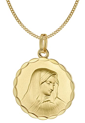 Acalee Halskette mit Madonna Anhänger Gold 333 Maria Dolorosa Ø 18 mm 50-1025-50 50 cm von ACALEE