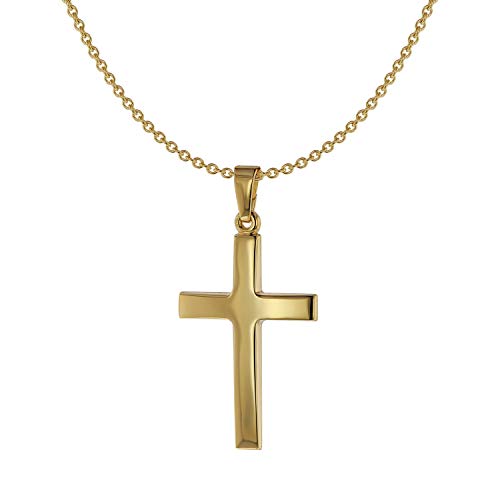 Acalee Kette mit Kreuz-Anhänger für Männer Gold 333/8 Karat zeitloser Halsschmuck für Herren, elegante Geschenkidee, 20-1218-60 60 cm von ACALEE