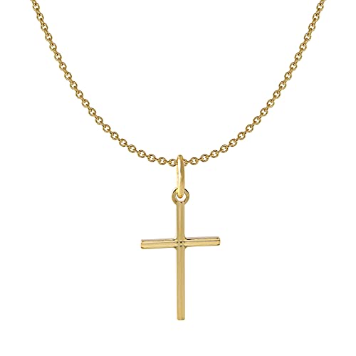 Acalee Kinder-Halskette mit Kreuz-Anhänger 333 / 8K Gold zauberhafter Halsschmuck für Mädchen und Jungen, tolle Geschenkidee, 20-1222-38 38 cm von ACALEE
