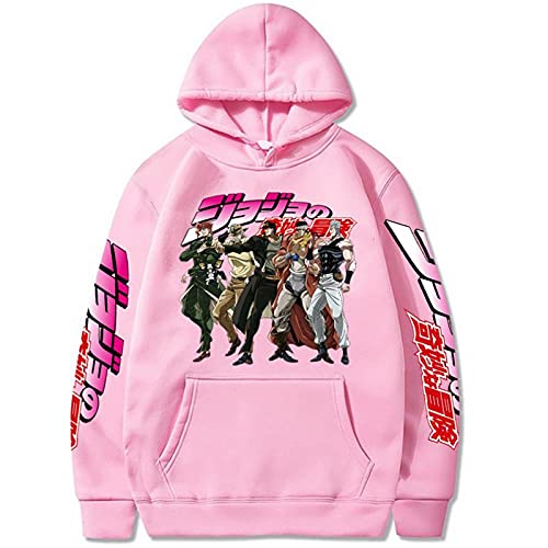 ACBANANA JoJo Bizarre Adventure Hoodie Herren,Japanische Manga Cosplay Pullover,Herren Kapuzenpullover Long Sleeve Anime Hoodie Unisex von ACBANANA