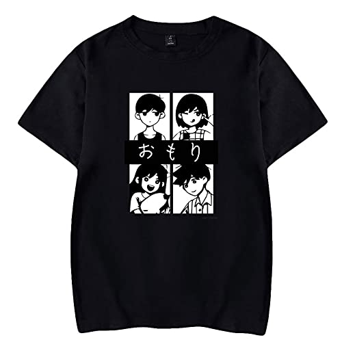 Omori T-Shirt Unisex Basic,Herren/Damen T-Shirt Kurzarm Print Sommer Tshirt Rundhals Regular Fit von ACBANANA