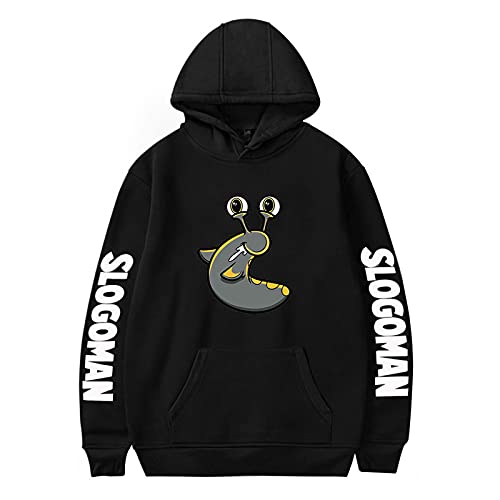 Slogoman Slug Hoodie für Herren, Youtuber Merch Pullover, Langarm-Sweatshirt, Spielkleidung, lustiges Geschenk, Schwarz , S von ACBANANA