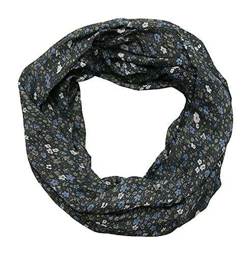 ACC Damen Seide Loop Schal Seidenschal Seidenschals Schlauchschal Tuch Seidentuch (F grau) von Xamic