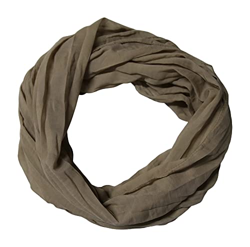 ACC Damen Seide Loop Schal leicht unifarben (olive) von ACC