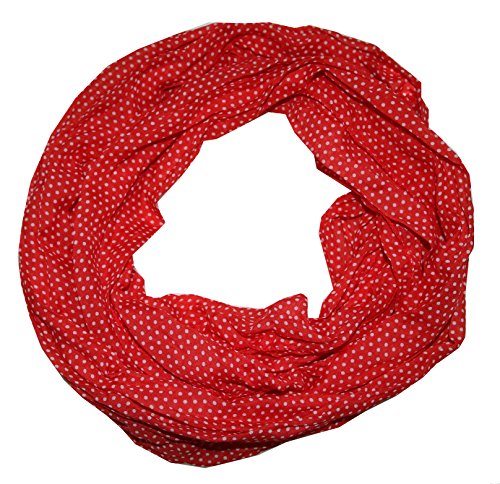 ACC Punkte Seidenschal Seide Loop Schal (Punkte rot) von ACC