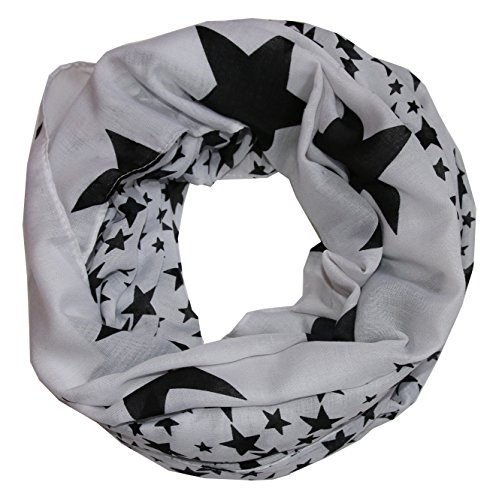 ACC leichter Sterne Loop Schal - tolle Farben (B weiß) von Lupsty