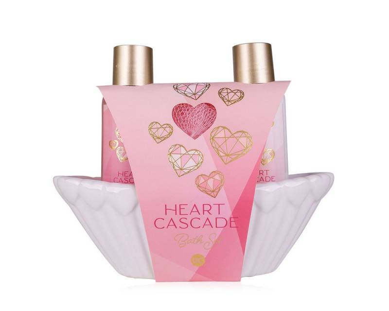 ACCENTRA Hautreinigungs-Set, 2-tlg., Handpflegeset HEART CASCADE in Keramikschale von ACCENTRA