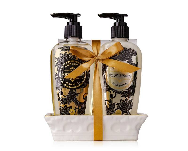 ACCENTRA Hautreinigungs-Set, 2-tlg., Handpflegeset Luxury Handseife + Handlotion in Keramikschale von ACCENTRA