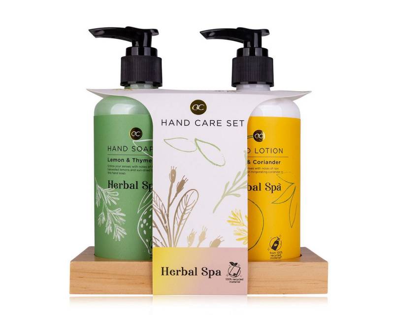 ACCENTRA Hautreinigungs-Set Citrus & Coriander, 2-tlg., Handpflegeset HERBAL SPA – Lemon & Thyme 520 ml von ACCENTRA