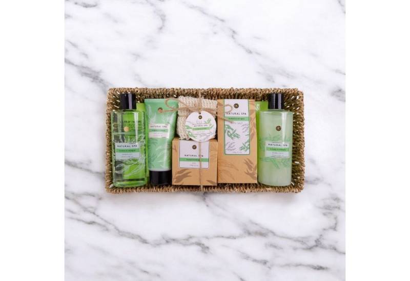 ACCENTRA Pflege-Geschenkset Badeset NATURAL SPA in Seegraskorb von ACCENTRA