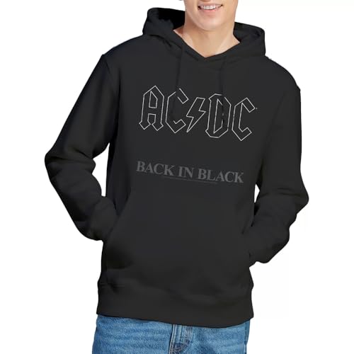 ACDC Unisex Back in Black Hoodie Kapuzenpullover, Schwarz, L ACDC Unisex Back in Black Hoodie Kapuzenpullover, Schwarz, L von ACDC