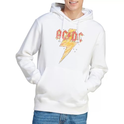 ACDC Unisex Sketch Bolt Hoodie Kapuzenpullover, weiß, XXL von AC/DC